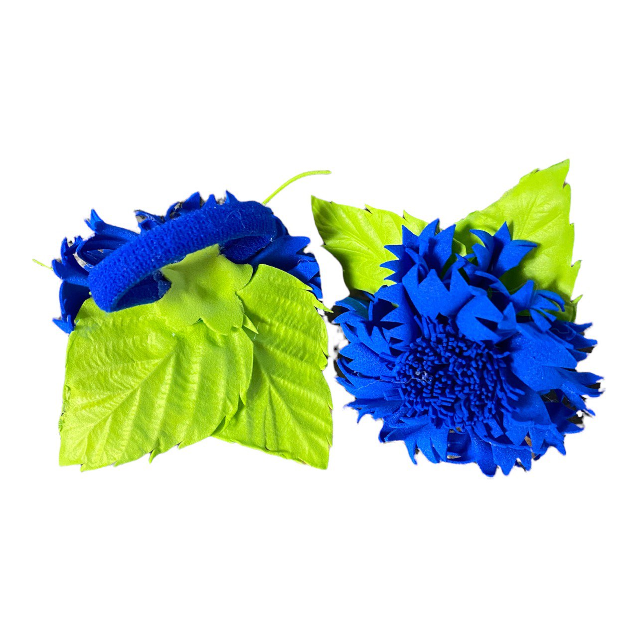 Blue Flower Hair Tie Set