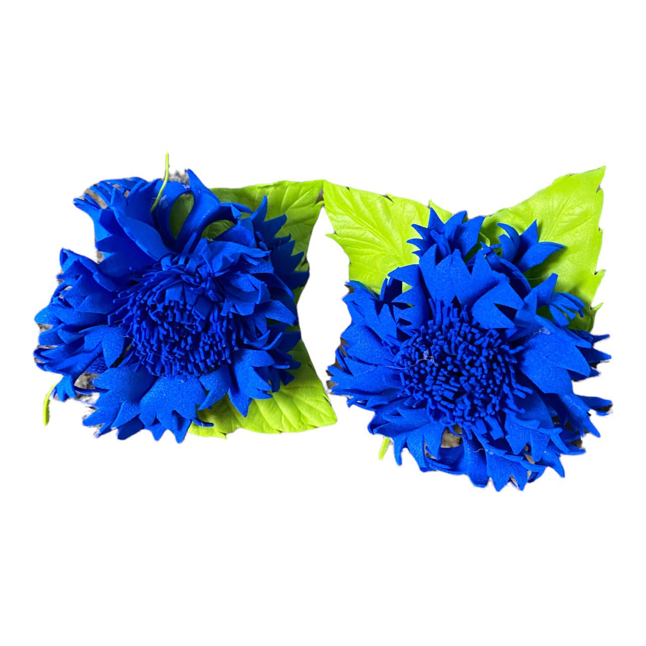 Blue Flower Hair Tie Set