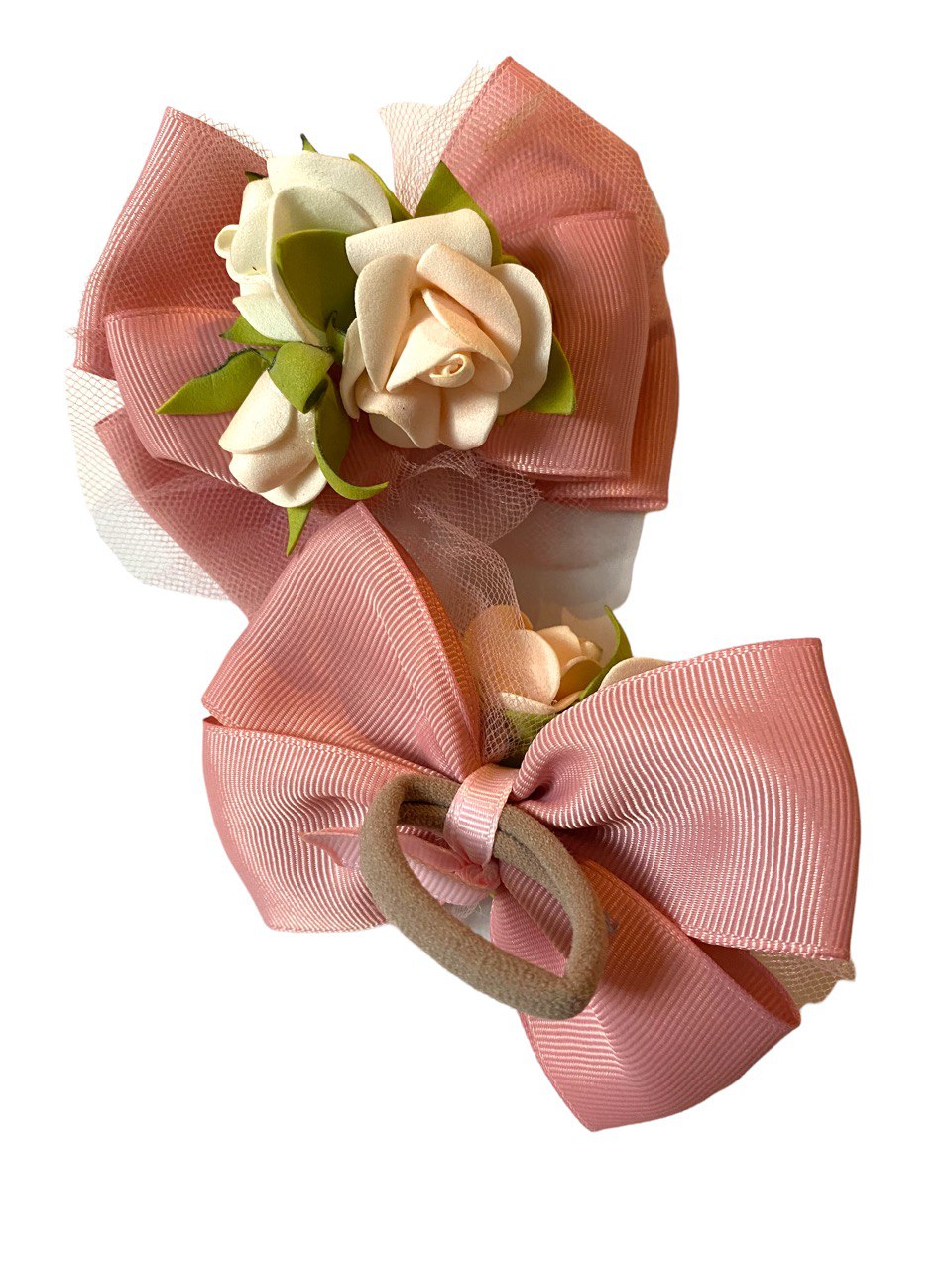 Garden White Rose Hair Tie Set