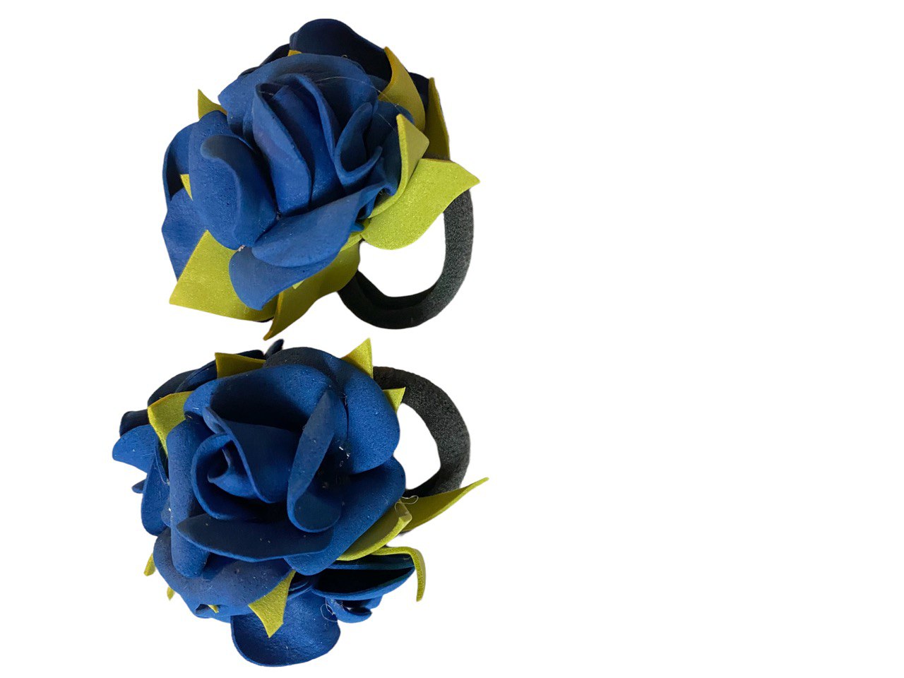 Blue Rose Hair Tie Set