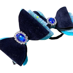 Navy and Light Blue Royal Hair Tie Set