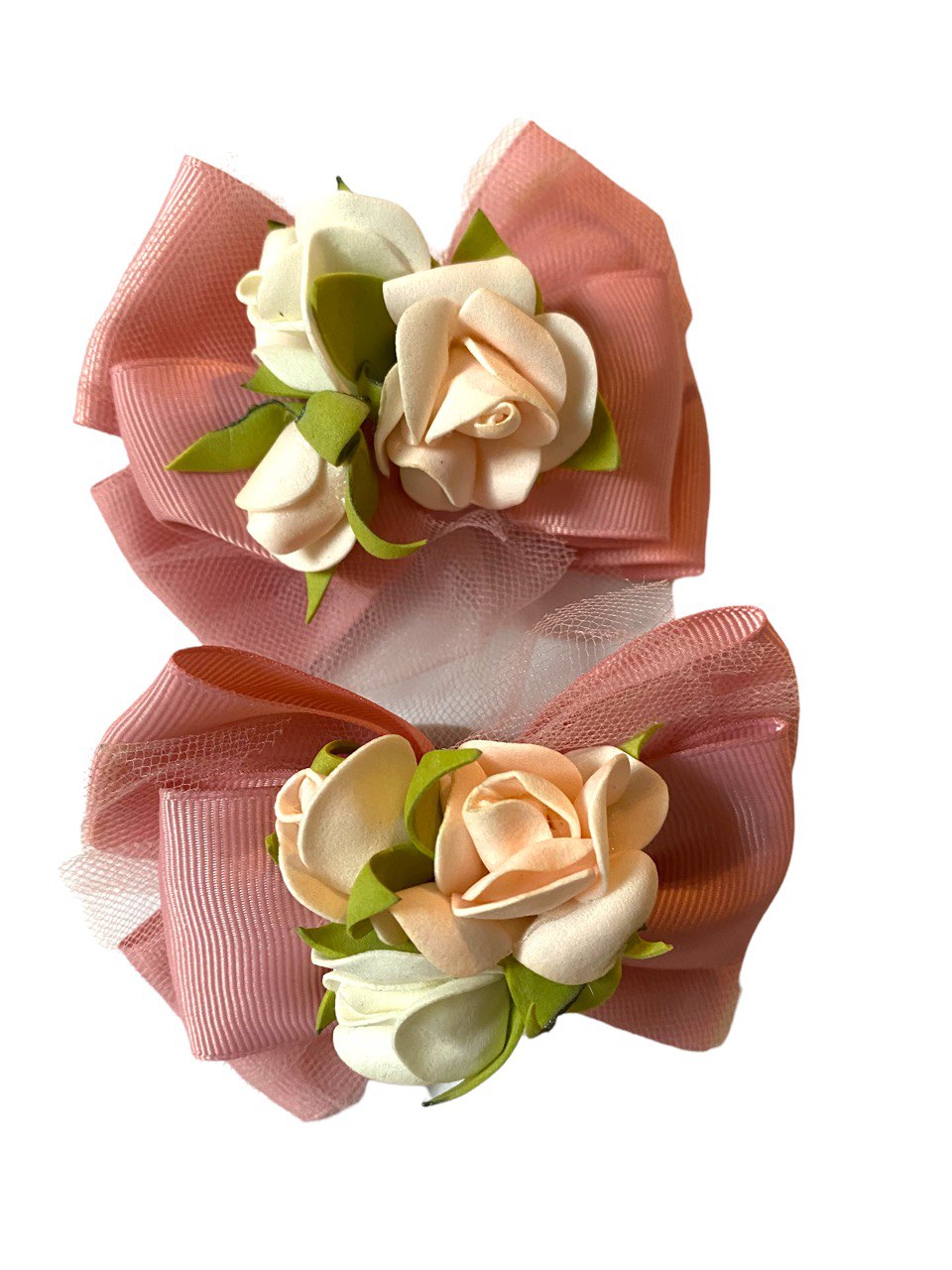 Garden White Rose Hair Tie Set